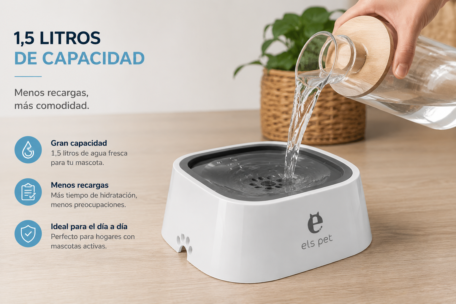 AquaPaw™ - Bebedero Antiderrames para Mascotas