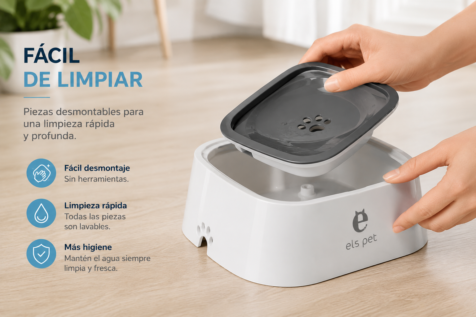 AquaPaw™ - Bebedero Antiderrames para Mascotas