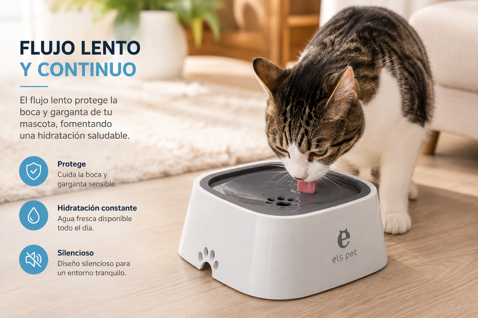 AquaPaw™ - Bebedero Antiderrames para Mascotas