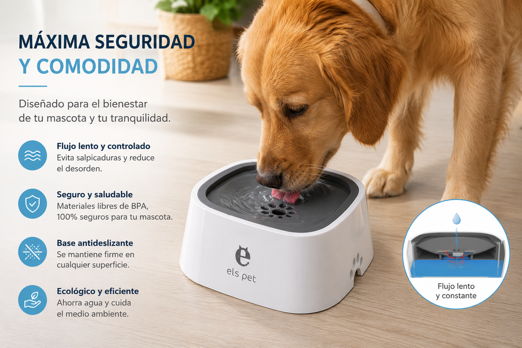 AquaPaw™ - Bebedero Antiderrames para Mascotas