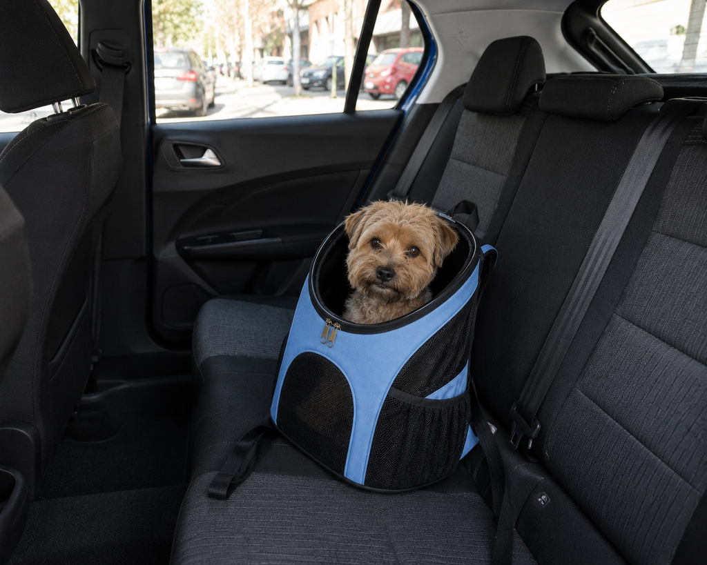 Mochila Transportadora para Mascotas — Respirable, Cómoda y Segura
