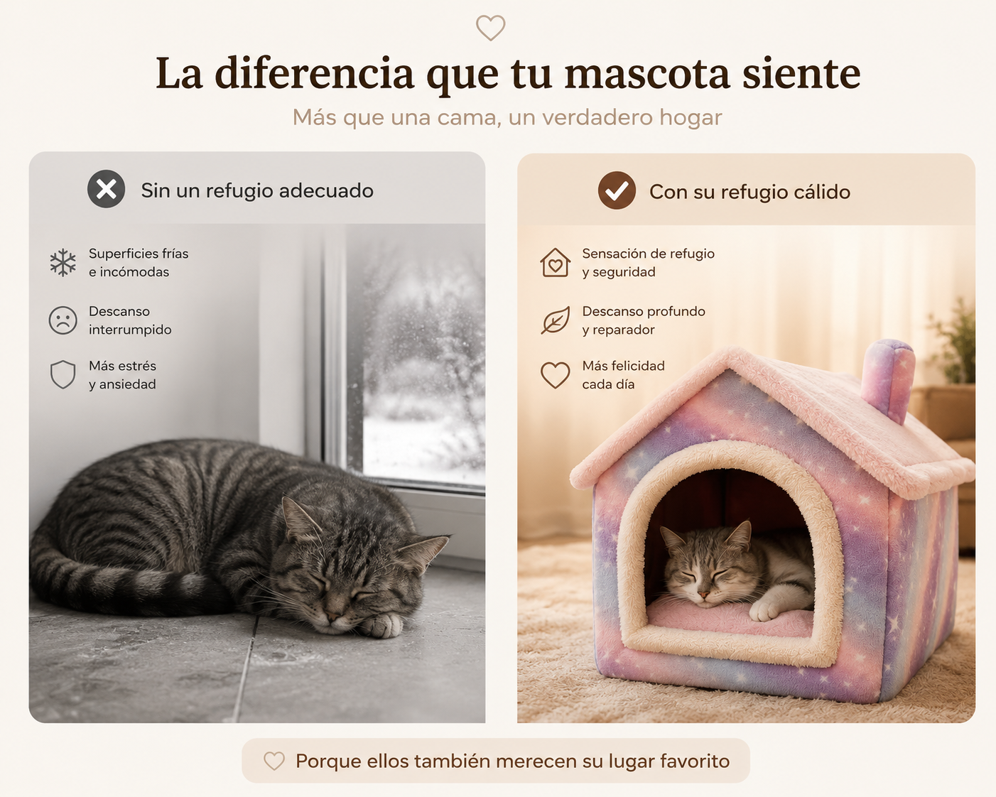 NidoCalm™ | Casita Acogedora para Mascotas