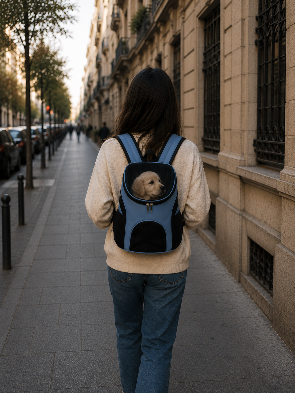 Mochila Transportadora para Mascotas — Respirable, Cómoda y Segura